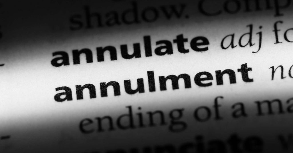 Implications of annulment